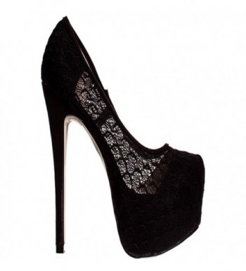 Lolli Couture Leather Platform BLACkLACE