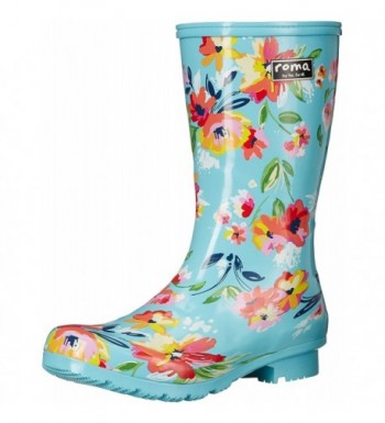 Roma Boots Womens Turquoise Floral