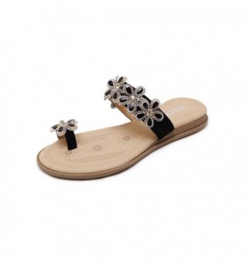 Jazlyn Bohemian Flowers Rhinestones Sandals