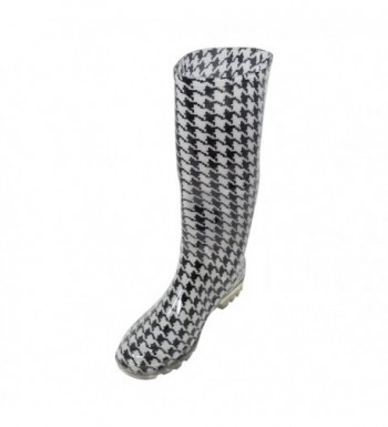 Fashion Waterproof Classic Mid Calf Houndstooth