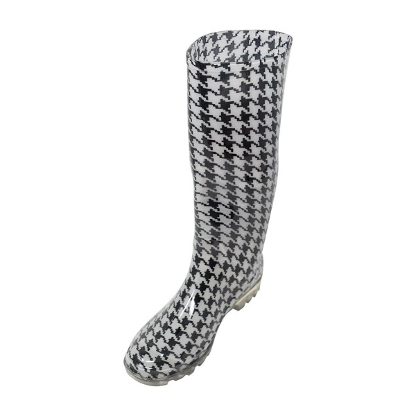 Fashion Waterproof Classic Mid Calf Houndstooth
