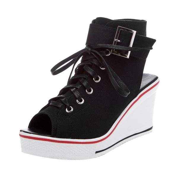 Womens Canvas Platform Fashion Sneaker