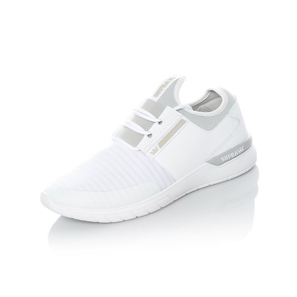 Supra Mens Shoes White Grey White