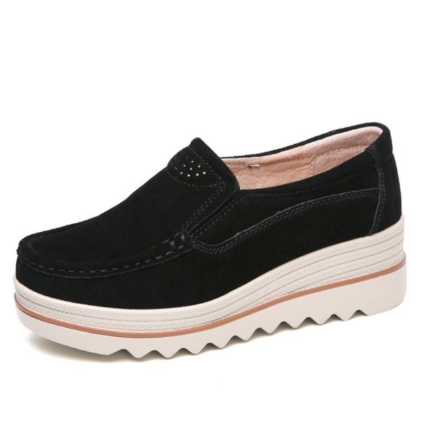 womens slip on loafers black