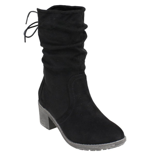 Beston Womens Stacked Mid calf Slouchy