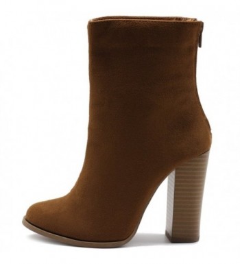 Ollio Womens Suede Stacked Ankle