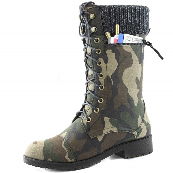 DailyShoes Womens Combat Military Camouflage