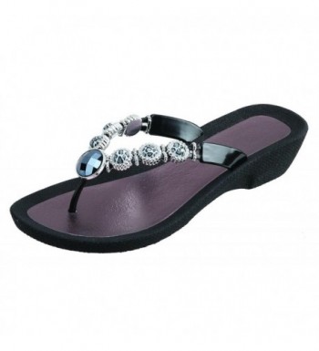 26816E Grandco Leopard Thong Sandal