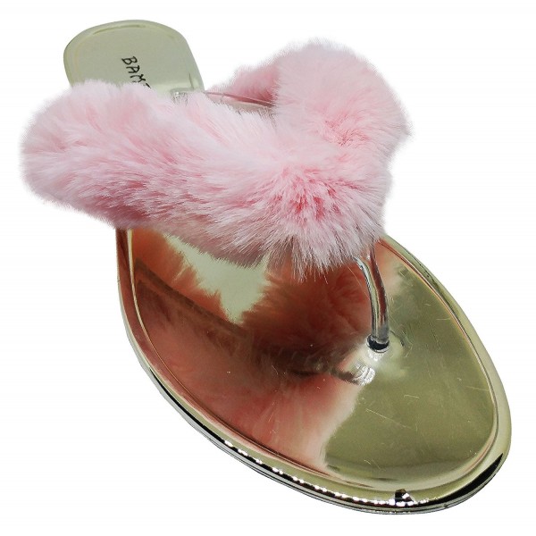Fur sales thong sandals