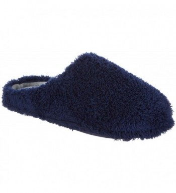 Dearfoams Womens Fluffy Slippers Peacoat