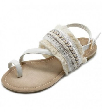 Ollio Womens Ethnic Diagonal Sandals