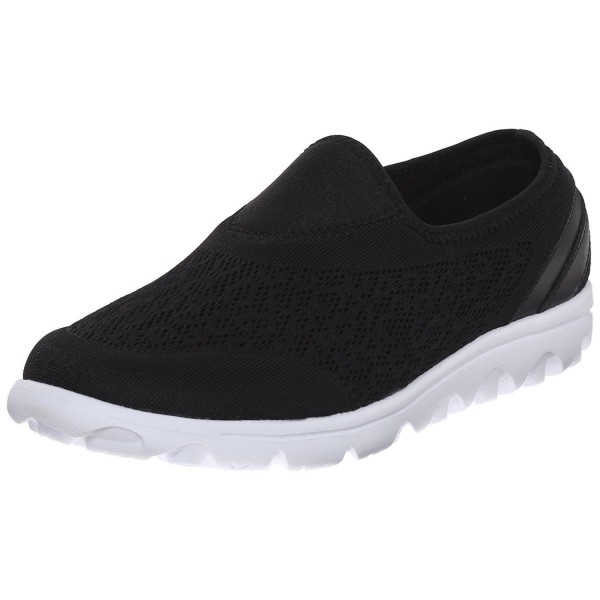 Propet Women's TravelActiv Slip-On Fashion Sneaker - Black - CF1229HD9HT