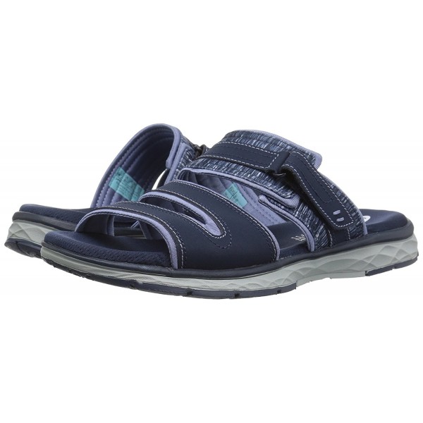 navy slide sandals