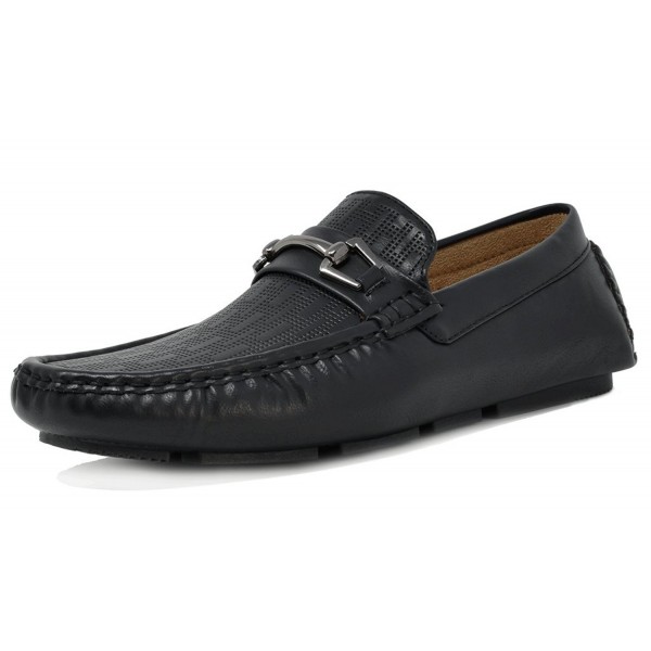 Bruno Marc Men's PHILIPE-01 Penny Loafers Moccasins Shoes - Black ...