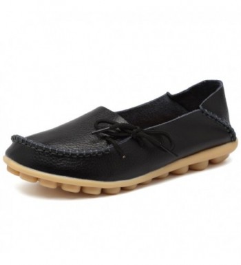 EQUICK Leather Loafers Moccasin Slippers