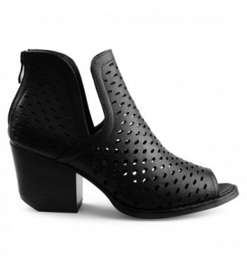 Brinley Co Side Slit Open Toe Perforated