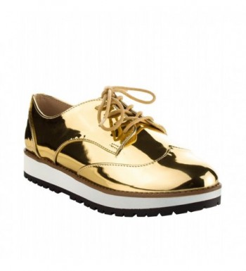 Qupid Fashion Metallic Flatform Platform