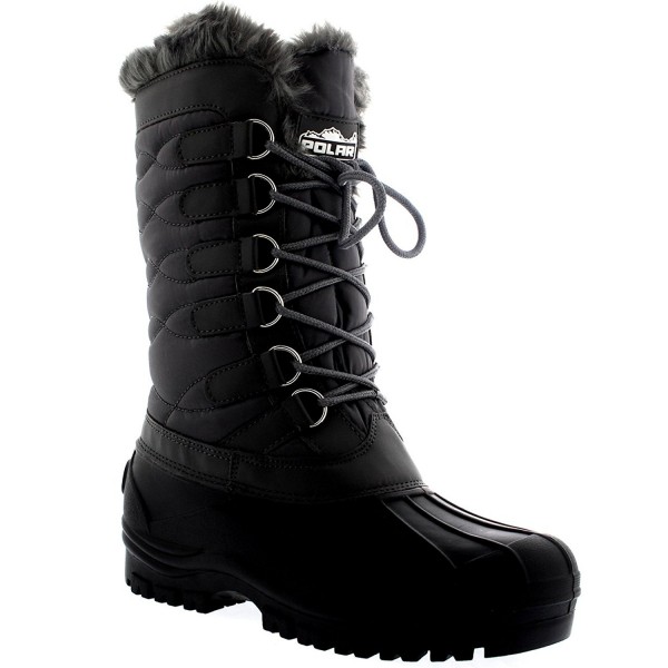 Womens Nylon Cold Weather Outdoor Snow Duck Winter Rain Lace Boot ...