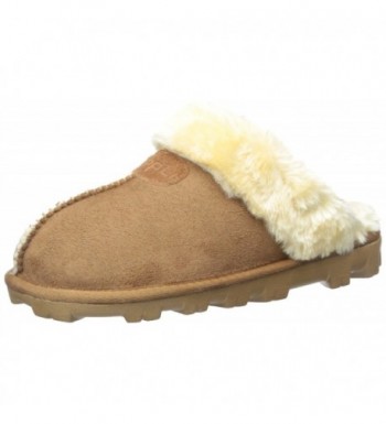 CLPPLI Womens Winter Fluffy Slippers Tan 9