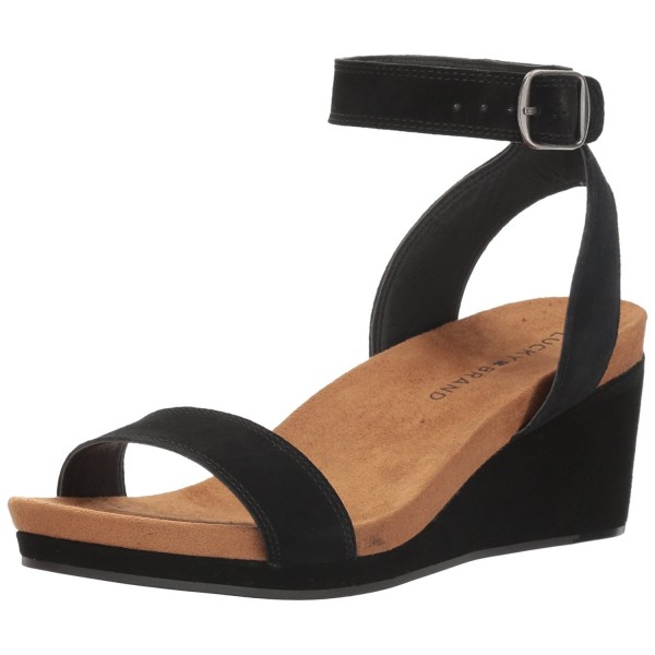 Women's LK-Karston Wedge Sandal - Black - CJ12O104RUT