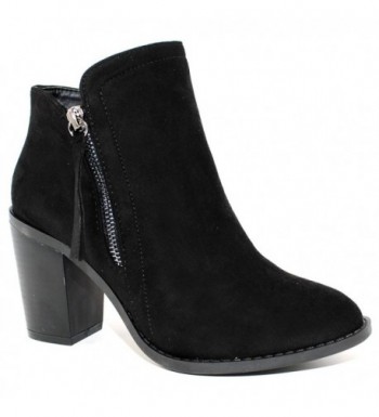Womens Fashion Suede Booties Black