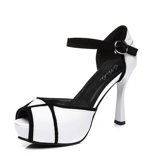 Meeshine Womens Heeled Platform Sandal