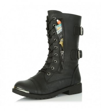DailyShoes Womens Military Buckle Exclusive
