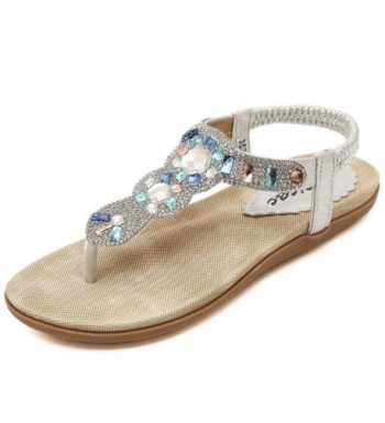 Zicac Womens Rhinestone Sandals Slingback