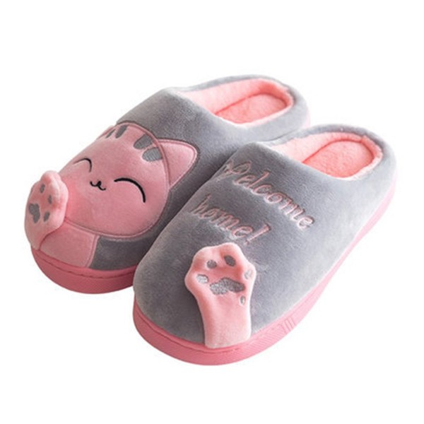 JadeRich Pattern Fleece Winter Slippers