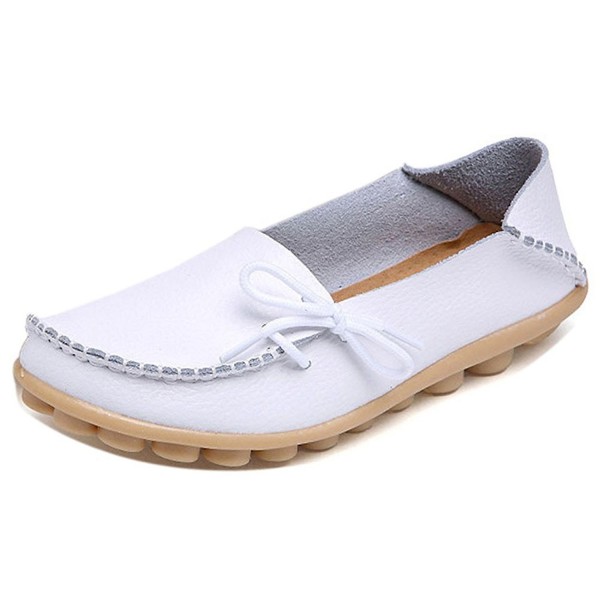 Women Moccasin Driving Shoes Casual Solid Leather Loafer and Slip On ...