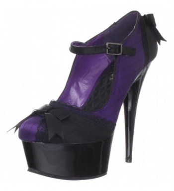 Pleaser Womens Delight 679 Purple Black