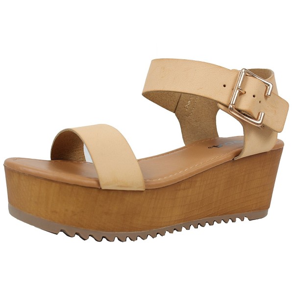 Soda Womens Ankle Flatform Sandal