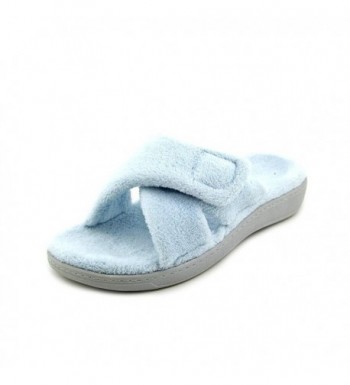 Womens Orthaheel Relax Slipper 7 Light Blue