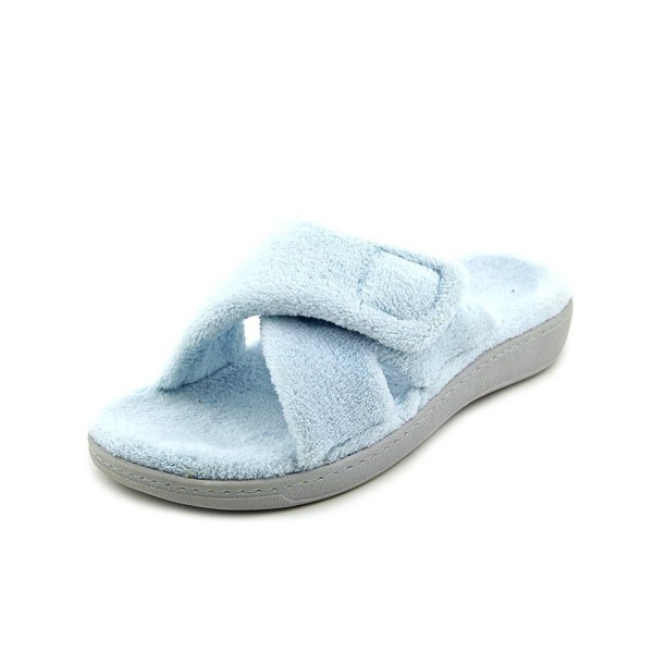 Womens Orthaheel Relax Slipper 7 Light Blue