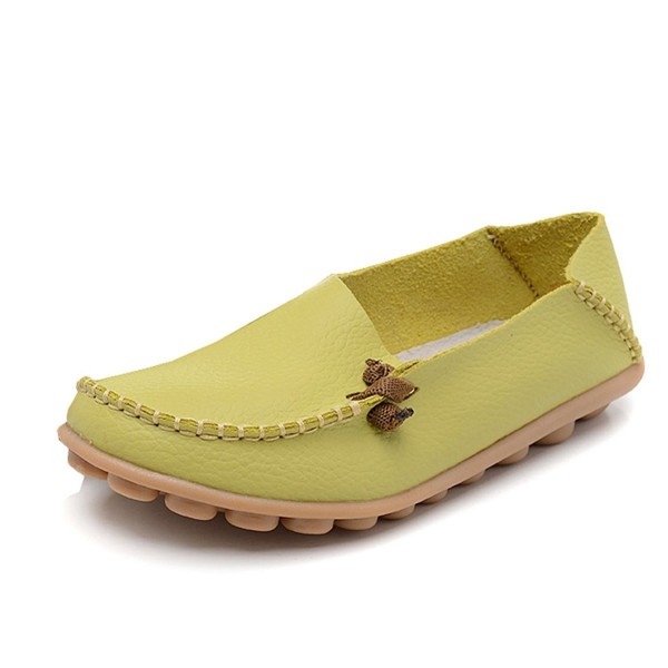 fisca Leather Womens Moccasins Shoes Green