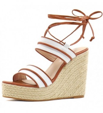 Allegra Womens Striped Espadrille Wedges