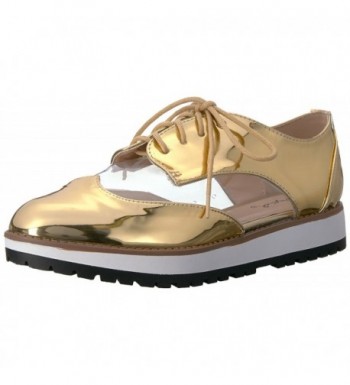 Qupid Womens Newbie 17 Oxford Gold