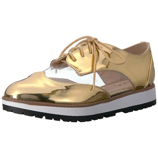 Qupid Womens Newbie 17 Oxford Gold