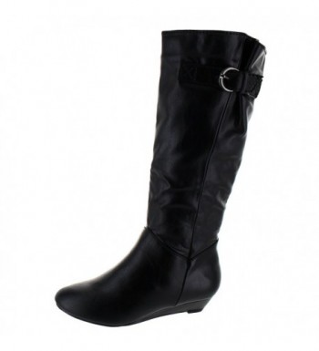 Womens Black Rainne Wedge Boots