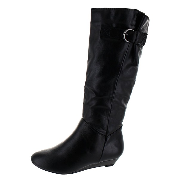 Women's Black Rainne Wedge Tall Boots 