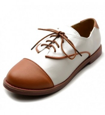 Ollio Womens Oxford M2909 Brown