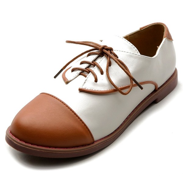 Ollio Womens Oxford M2909 Brown