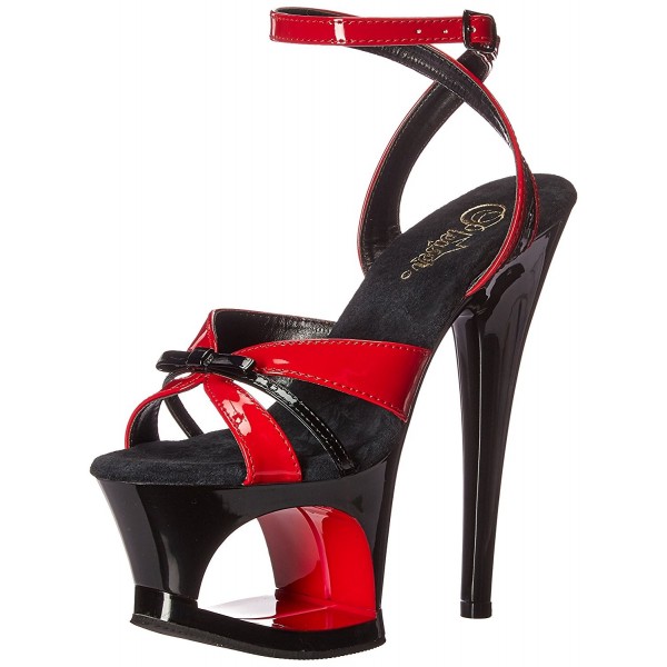 Pleaser Womens Moon728 Platform Red Blk