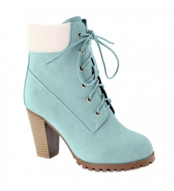 Womens Rugged Stacked Ankle Boots