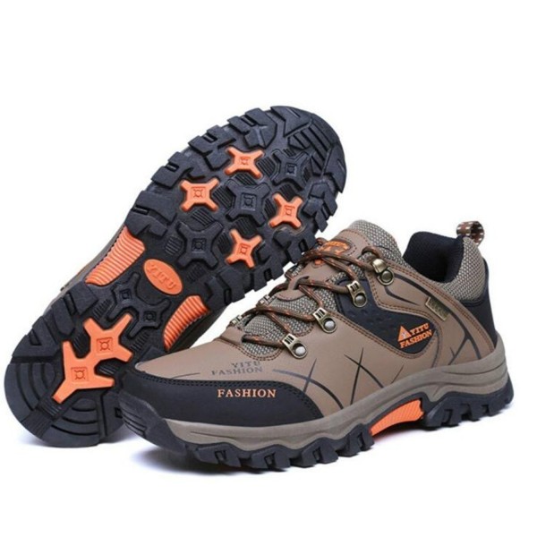 Mens Waterproof Hiking Shoes Warm High-Top Low-Cut Outdoor Warm Boots ...