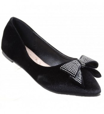 Jewels Velvet Womens Pointy Black 8