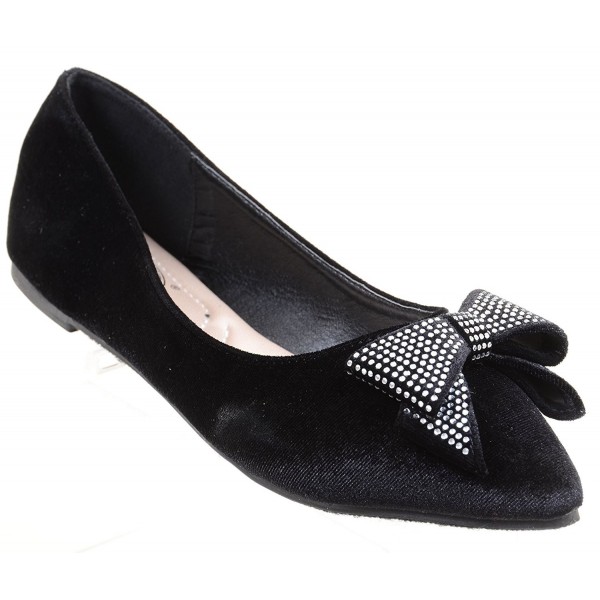 Jewels Velvet Womens Pointy Black 8