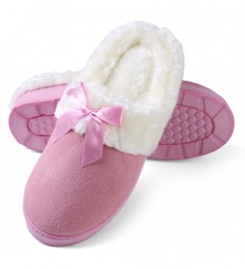 Aerusi Womens Fleece Memory Slipper