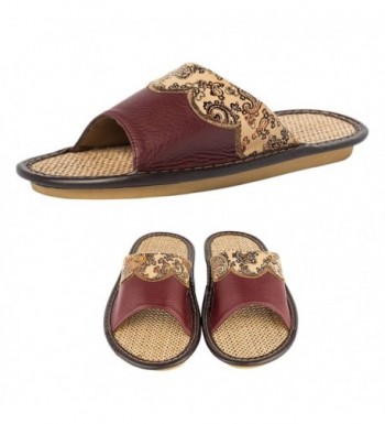 Haisum Slipper Pattern Leather Anti Slip