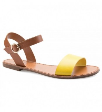 OLIVIA Slingback Adjustable Leatherette Sandals